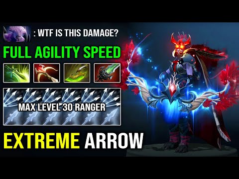 EXTREMELY FAST ARROW Machine Gun Drow Ranger 100% Full Agility Swift Blink + Butterfly IMBA DotA 2