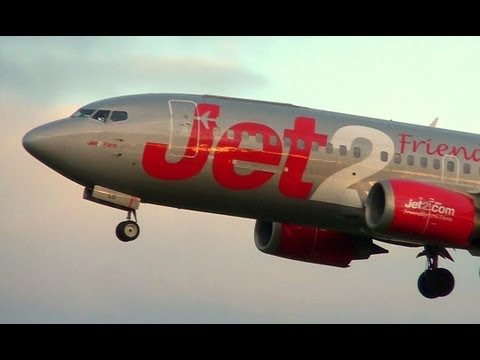 Wet Landing by Jet2.com Boeing 737-300