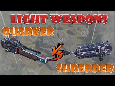 Quarker vs Shredder light weapons comparison war robots