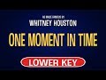 Whitney Houston - One Moment In Time | Karaoke Lower Key