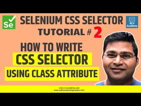 Selenium CSS Selector 2 Write CSS Selector using Class Attribute