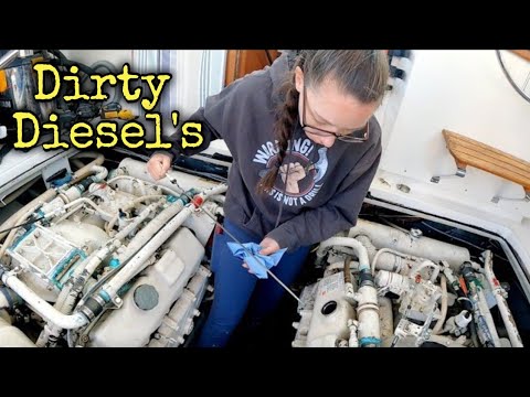Servicing our 8.2L Detroit Diesel Engines & Fitting Raymarine Electronics!