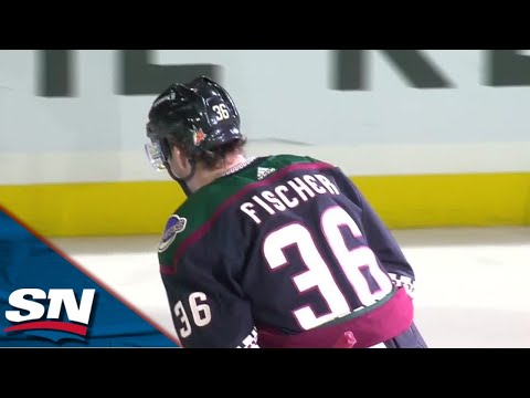 Coyotes' Christian Fischer Takes Stretch Pass, Goes Bar Down vs. Sharks