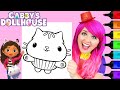 Coloring Gabby's Dollhouse Cakey Cat | Markers