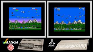 A500 vs Atari ST : P-47 (Side by side comparison)