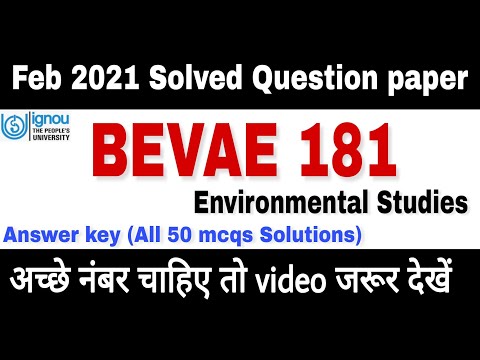 Bevae 181 feb 2021 answer key | Bevae 181 answer key 2021 |