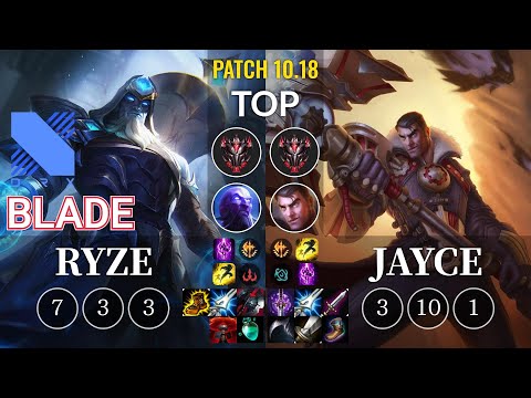 DRX Blade Ryze vs Jayce Top - KR Patch 10.18