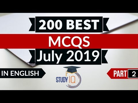 Best 200 JULY 2019 Current Affairs in ENGLISH Part 2 - Finest MCQ for all exams by Study IQ