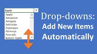 Add New Items To Excel Drop-down Lists Automatically In Seconds!