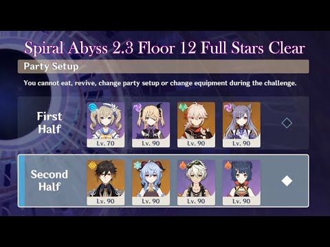 Keqing C1 & Ganyu C0 DPS Queen - Spiral Abyss 2.3 Floor 12 Full Stars F2P Team Genshin Impact
