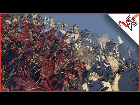 2340 HELLSTEED KNIGHTS (flying) vs 1872 PEGASUS KNIGHTS - Total War: WARHAMMER