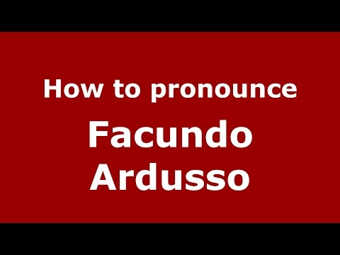 How to pronounce Facundo Ardusso (Spanish/Argentina) - PronounceNames.com