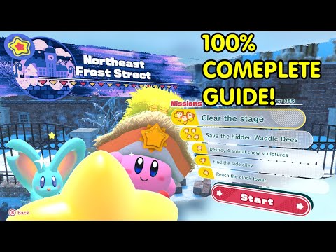 Kirby And The Forgotten Land | Northeast Frost Street 100% Guide! | No Commentary!
