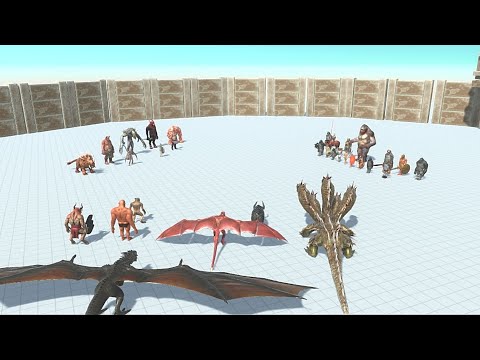 1 VS 1 VS 2 Infernal VS Fantasy VS Mutant Primates & Ancient Humans - Animal Revolt Battle Simulator