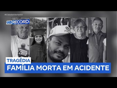 Cinco pessoas da mesma família morrem em acidente na GO-230