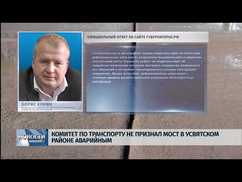 Новости Псков 31.01.2020 / Комитет по транспорту не признал усвятский мост аварийным