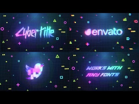 Apple Motion Template: Cyberpunk Logo And Title || FCPX