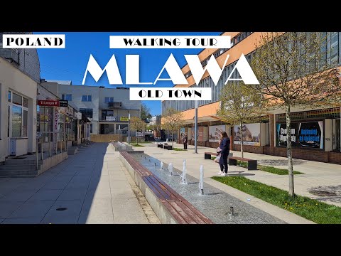 [4K] POLAND Mlawa OLD TOWN WALKING TOUR/spacer po centrum Mławy