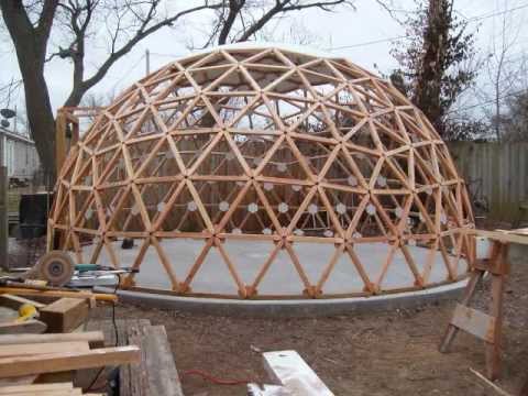 Geodesic Dome Building in a Minute and a Half