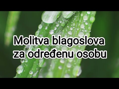 Molitva blagoslova za određenu osobu