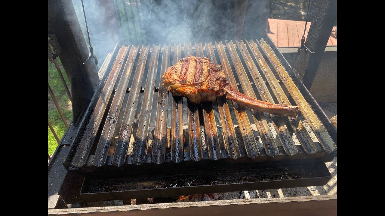 Santa Maria Style Tomahawk Ribeye using Certified Piedmontese Beef