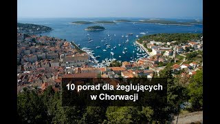 10 wskazówek dla osób żeglujących w Chorwacji