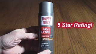 HAPPY NUTS Big Wood Body and Nut Wash - Men's Shower Gel, with Deep Cleanse for Sensitive Skin