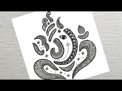 Ganesha Mandala Art How to draw a Mandala for beginners ganeshchaturthi doodle vanithaarts