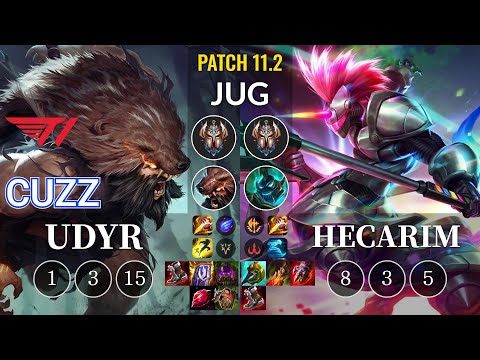 T1 Cuzz Udyr vs Hecarim Jungle - KR Patch 11.2