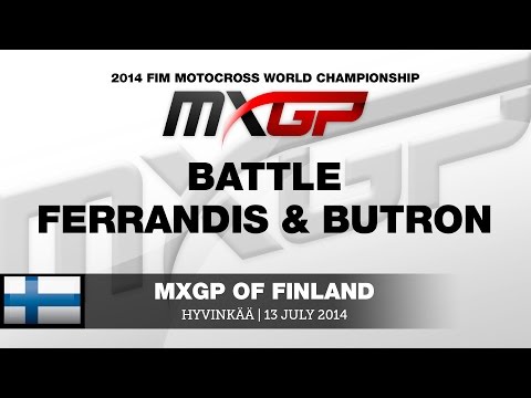 MXGP of Finland 2014 Dylan Ferrandis & Jose Butron battle - Motocross