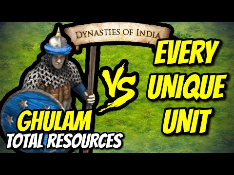 ELITE GHULAM vs EVERY UNIQUE UNIT (Total Resources) | AoE II: Definitive Edition