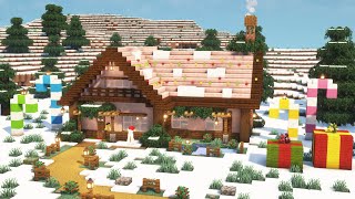 [Minecraft] How to Build a Cherry Blossom Christmas House / Tutorial