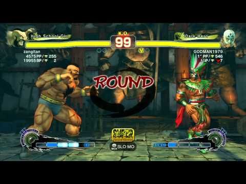 Zangitan (Zangief) vs GODMAN1979 (El Fuerte) - SSF4 Arcade Edition Xbox Live Ranked Match