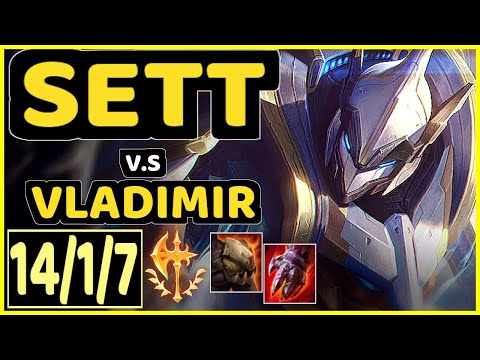 TAY (SETT) vs VLADIMIR - 14/1/7 KDA TOP CHALLENGER GAMEPLAY - BR
