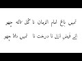Tame Baage Imam Iz Zamaan Na Gul Laal Cho