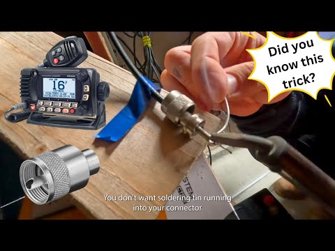 Soldering VHF and AIS Connector Quick and Easy Tutorial (UHF PL-259 to RG-58)
