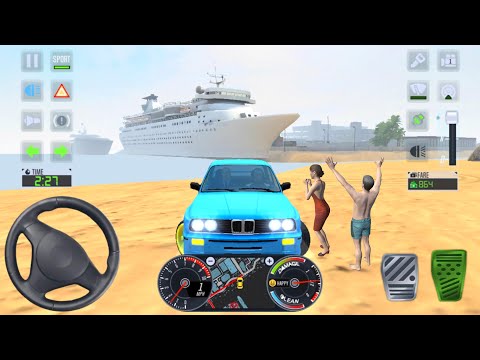 Taxi Sim 2020 🚖👮🏻‍♂️ CITY BMW BEACH UBER DRIVER GAME - Car Games 3D Android iOS