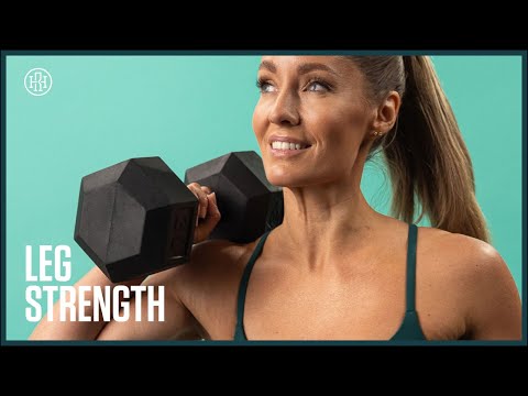 Day 15: Leg Strength Workout At Home with Dumbbells  / HR12WEEK 4.0
