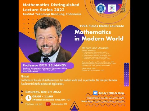 MDLS 2022-Mathematics in Modern World by Prof Efim Zelmanov
