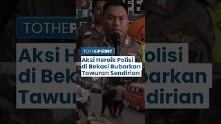 Viral Aksi Heroik Polisi di Bekasi, Gagalkan Tawuran Remaja Seorang Diri, Tuhuh Pelaku Lebih Besar