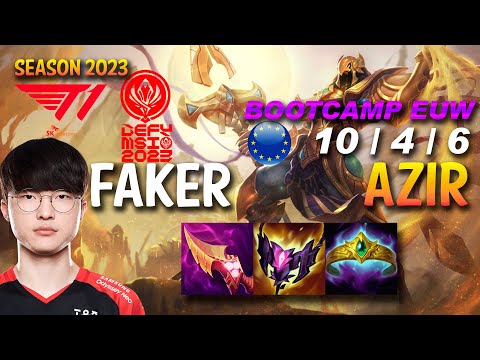 T1 Faker AZIR vs SYLAS Mid - BOOTCAMP MSI 2023 - EUW Ranked