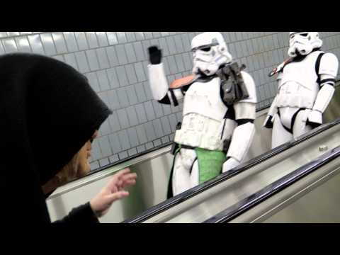 Live Action Robot Chicken Recreation of the Classic Emperor Escalator Scene