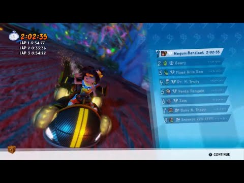 Megumi Bandicoot: A victory well earned. (Crash Nitro Fueled)