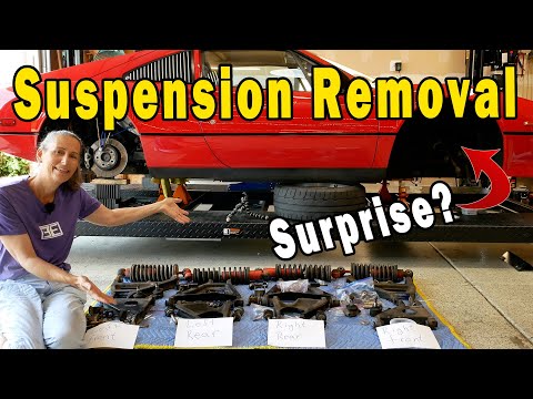 DIRT ROAD Ferrari 308QV Ep#2 - Let's Get That Suspension Off!  Surprises?