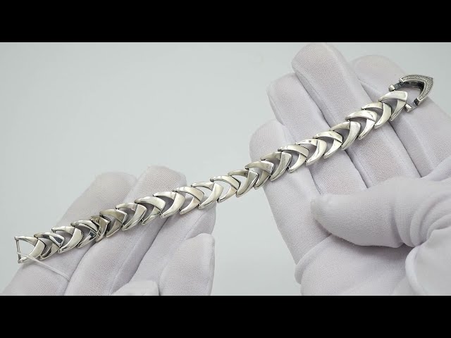 Серебряный браслет 127цф Видеообзор