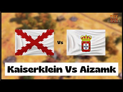 Age of Empires 3- Spain Vs Port | Kaiserklein Vs Aizamk | Aoe3 DE | 1v1 Pro Game | 4K
