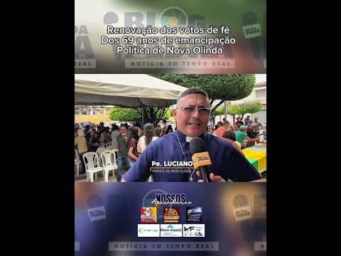 Nova Olinda celebra 69 anos com ato de fé e o tradicional corte do bolo em frente à Prefeitura
