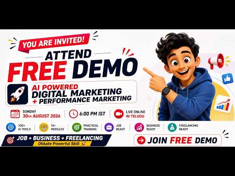 Best Online Digital Marketing Course Live Demo in Telugu | Ai Powered Digital Marketing | AIPDMA