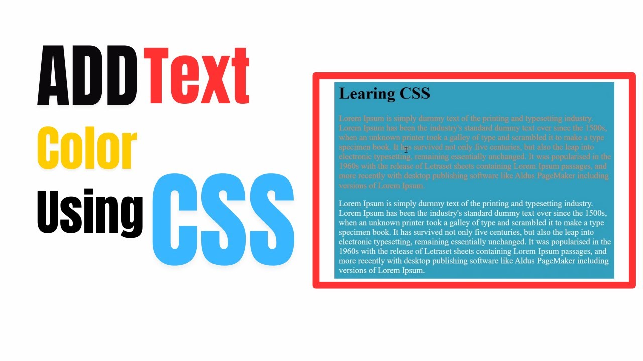 🔥 How to Change Text Color in HTML Using CSS 🎨