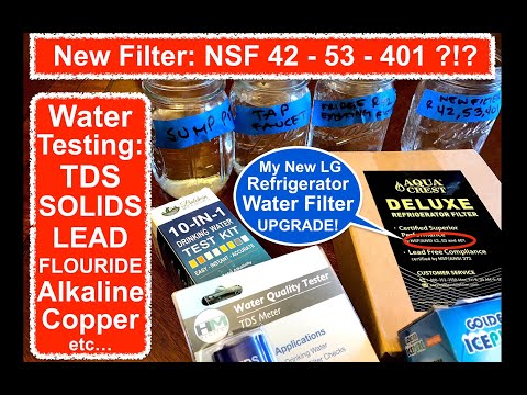 , title : 'NEW water Filter for our LG Refrigerator TESTING for LEAD and Total Disolved Solids Testing aka TDS'